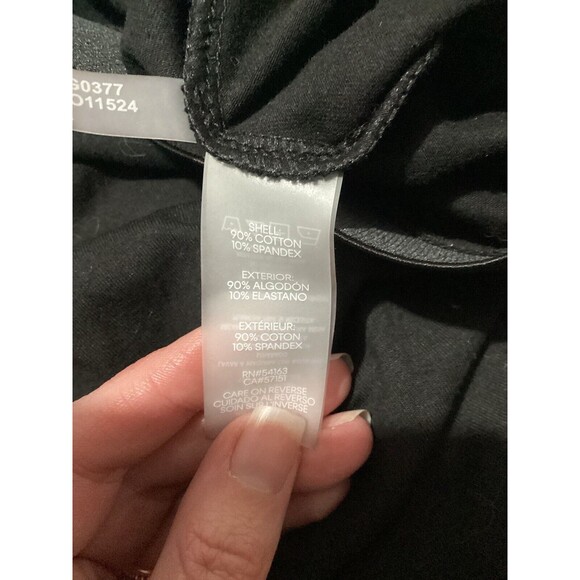 Karl Lagerfeld Black A-Line Stretch Knee Length Skirt Logo Elastic Waistband M - Picture 5 of 5